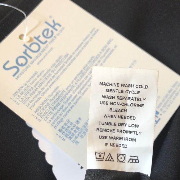 REPREVE sz 24W Little Black Dress White Pleat Sleeve ECORecycle FastDry $180 NEW - Picture 12 of 17